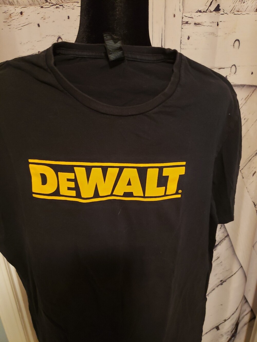 Black Tee with Bold Yellow DEWALT Chest Logo
